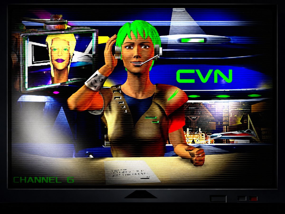 Decorative CVN newsroom graphic